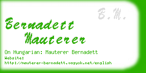 bernadett mauterer business card